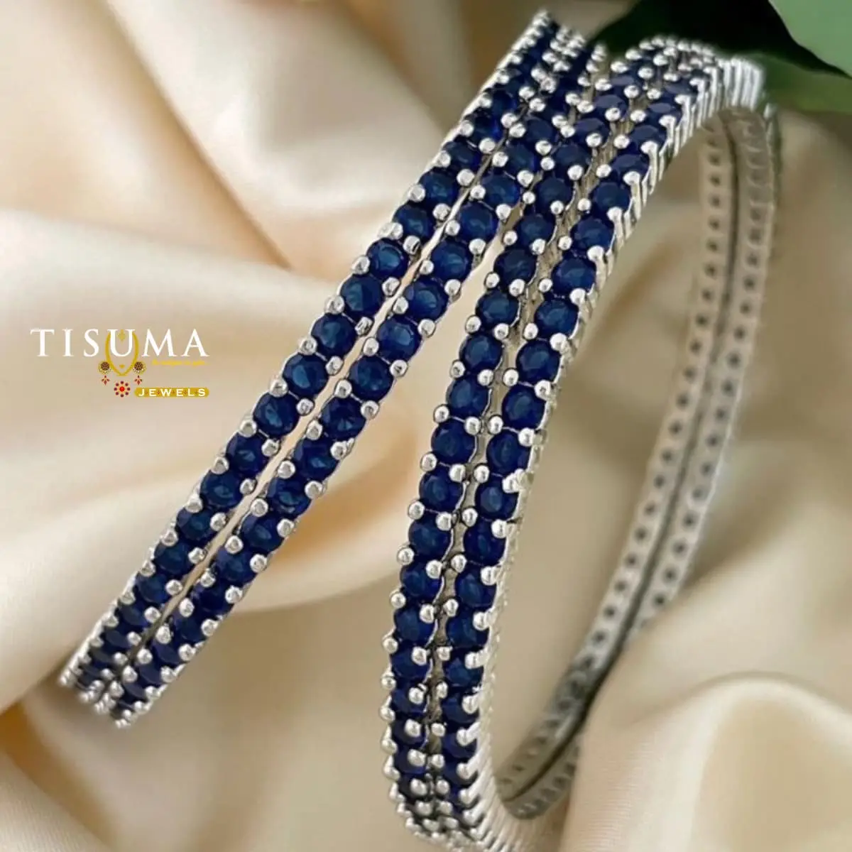 Blue Dual-Row AD Bangles